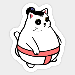 chonky sumo cat Sticker